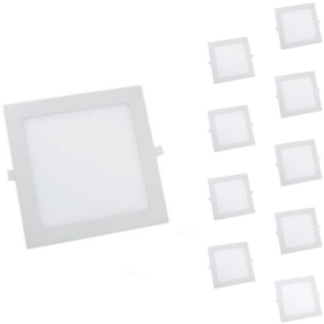Spot LED Extra Plat Carré 24W Blanc (Pack de 10)