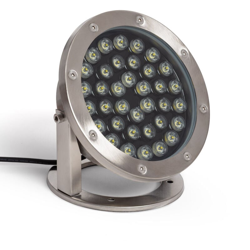 Spot LED Fixation au Sol 12V 36W Submersible IP68 4000K Blanc neutre