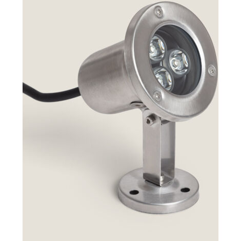 Spot LED Fixation au Sol Inox 12V 3W