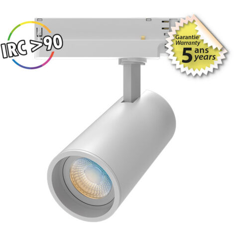 Spot LED FOCUS II sur rail - 15W CCT Miidex Lighting®  blanc - cct