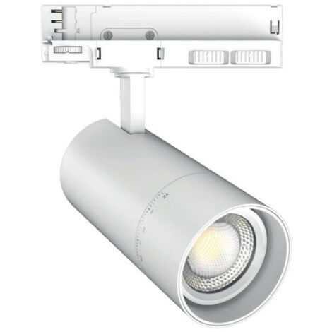Spot LED FOCUS SLIM II sur rail - 25W/30W/35W CCT Miidex Lighting®  blanc - cct