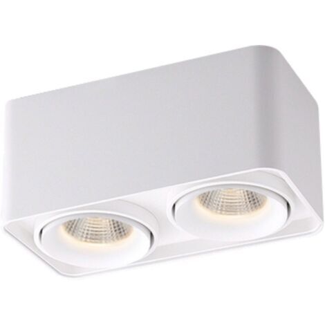 Spot LED in alluminio, spot da parete e da soffitto per interni, bianco, spot da incasso, quadrato
