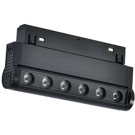 Spot LED Linéaire Serie 16mm 6W pour rail magnétique noir 48V 3000K - Ledme - LM3611