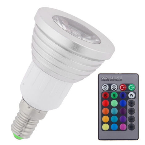 Spot Led Multicolore Programmable Rgb Light E27 Gu10 E14 Mr16 Avec Télécommande