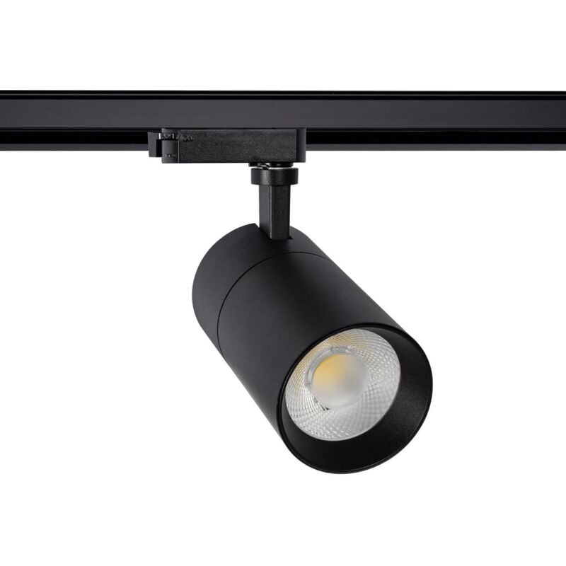 Efectoled - Spot led sur Rail Monophasé 30W Mallet Dimmable Noir 4000K Blanc neutre