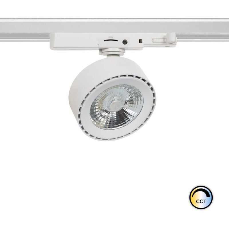 Spot led sur Rail Triphasé 20W Onuba cct Blanc Sélectionnable (chaud-neutre-froid)