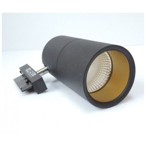 Spot LED Noir Laqué 11W 2700K 850lm 230V IP20 pour Rail monophasé DUOLARE BRUCK 860432SW