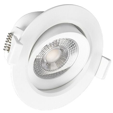 VISION-EL Spot LED Orientable CARAT Orientable - 7W Miidex Lighting® blanc-chaud-3000k - blanc