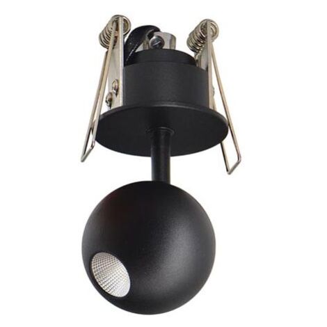 Spot LED Orientable D45 4,5W Noir Sablé ZAMBELIS - Blanc chaud - 3000K