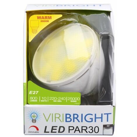 Spot LED PAR30 E27 10W 230V blanc froid 900 Lumens