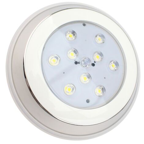 Spot LED Piscine en Saillie Inox 12V AC/DC 9W IP68