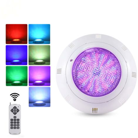 Spot LED piscine en saillie RGB avec télécommande - 12V AC - 24W