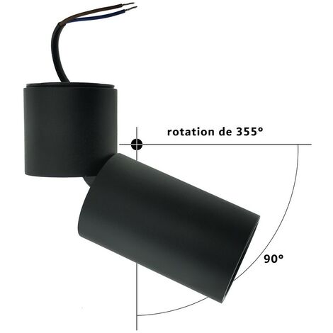 Spot LED Plafonnier Moderne Applique 12W CRI90 Vertical Horizontal Rotation, ø60mm 3000K Blanc Chaud - Digilamp
