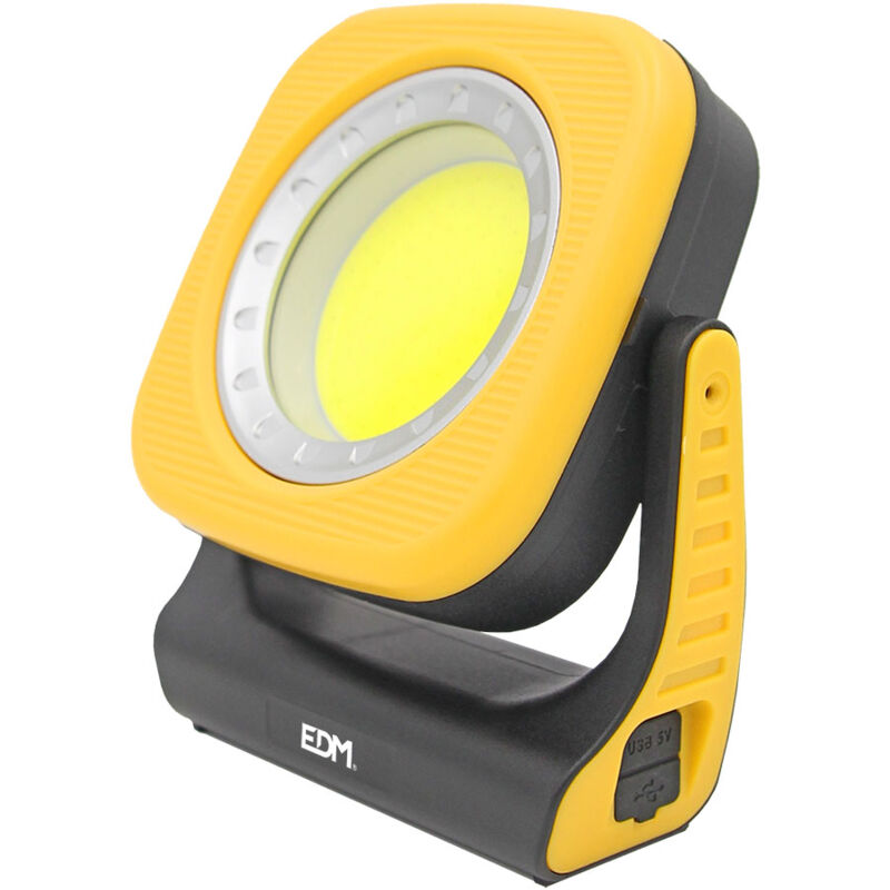EDM - Lampe de travail led rechargeable, 2 modes, 10W, fonction PowerBank 36116