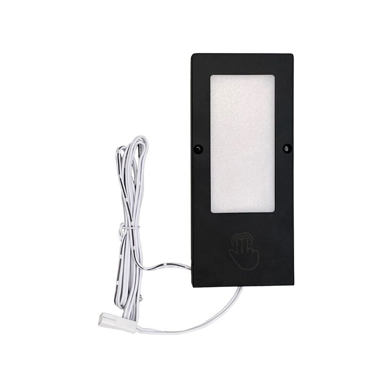 Spot led rectangle - Angle d'éclairage : 120° - Décor : Noir mat - Epaisseur : 4 mm - Flux lumineux : 480 lm - Indice de protection : IP45 - SC