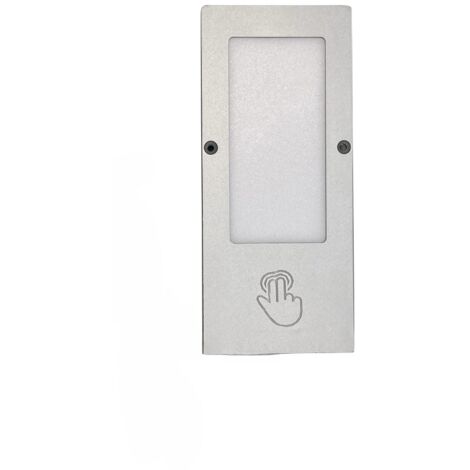 Spot led rectangulaire 12v avec interrupteur (complément pour kit) - Décor : Alu brossé - SC HERRAJES