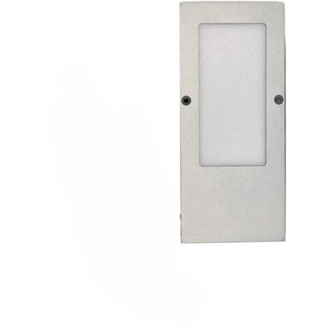 Spot led rectangulaire 12v sans interrupteur (complément pour kit) - Température de couleur : 4500 K - Décor : Alu brossé - Flux lumineux : 420 lm - SC HERRAJES