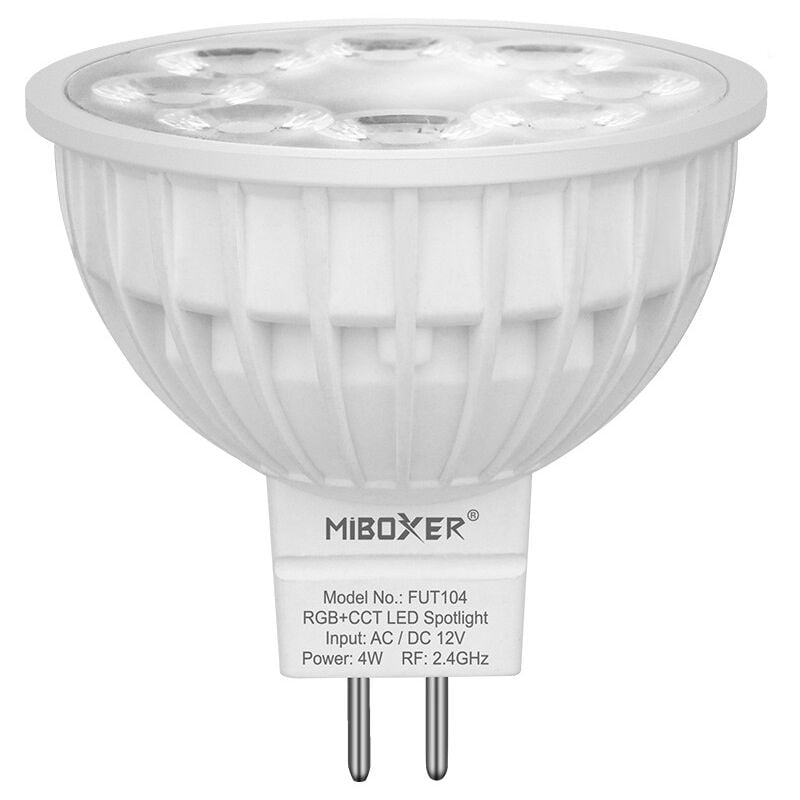 Mi-light - Ampoule led MR16 4W 400lm 25° Ø50mm rf 2,4GHz - rgb+cct 2700K-6500K 104