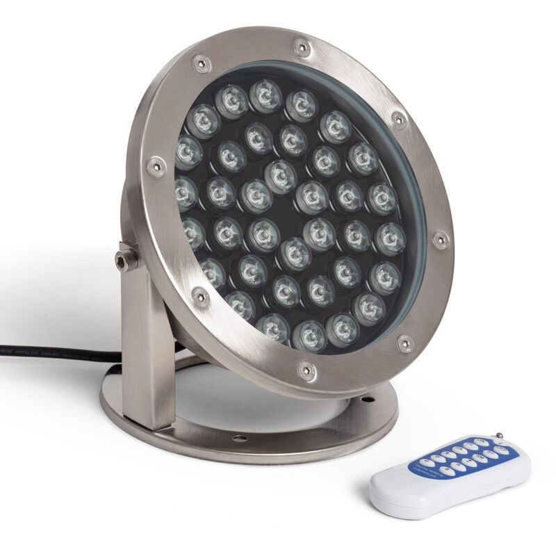 Spot led rgb Fixation au Sol 12V 36W Submersible IP68 rgb