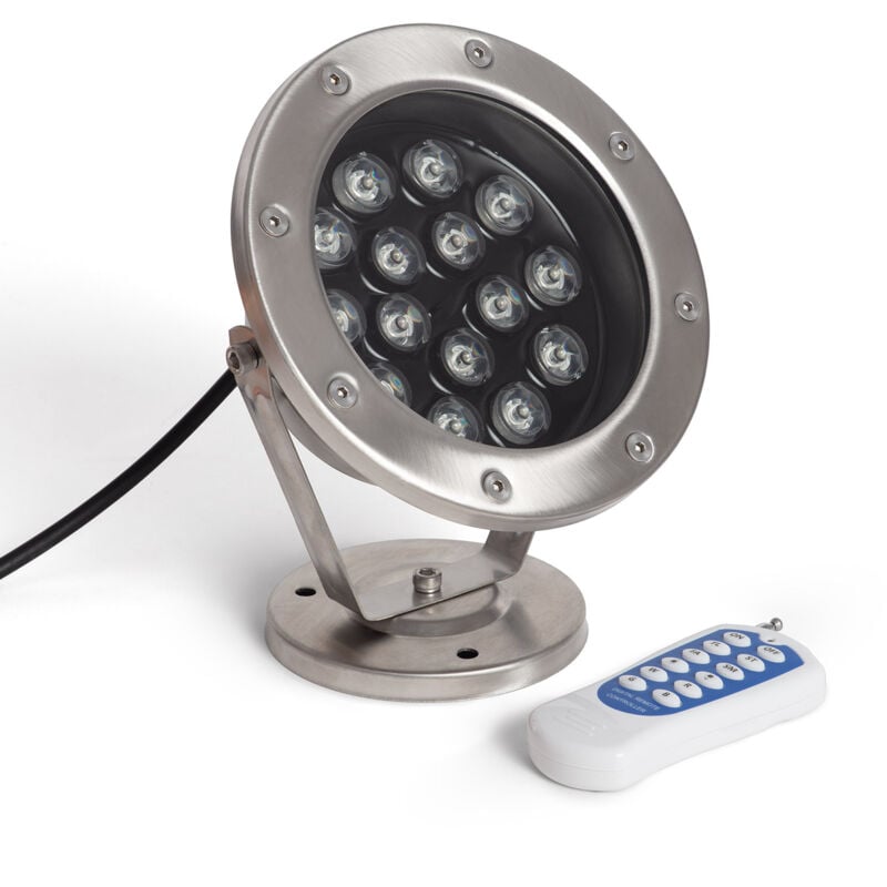 Spot LED RGB Fixation au Sol 24V 15W Submersible IP68 RGB