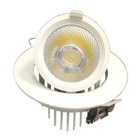 Spot LED Rond Encastrable Orientable BLANC 10W - Blanc Neutre - SILUMEN