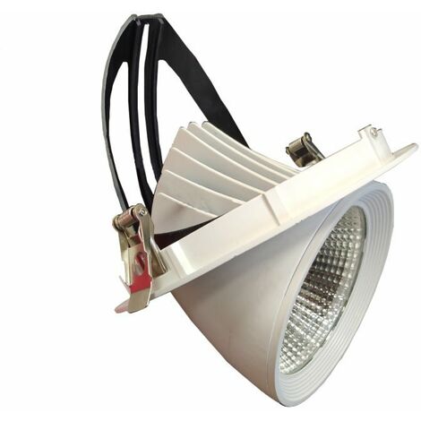 Spot LED Rond Encastrable Orientable BLANC 40W - Blanc Chaud  - SILUMEN