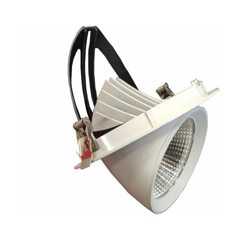 Spot led Rond Encastrable Orientable blanc 40W - Blanc Chaud Silumen