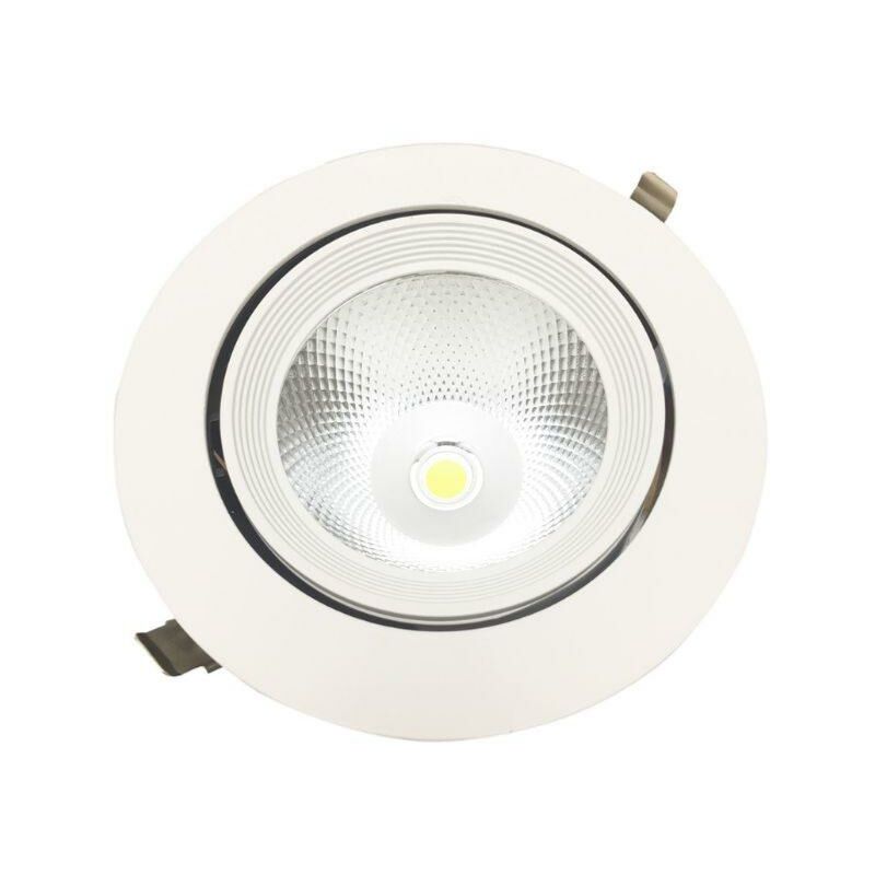 Spot led Rond Encastrable Orientable cob Blanc 30W - Blanc Neutre Silumen