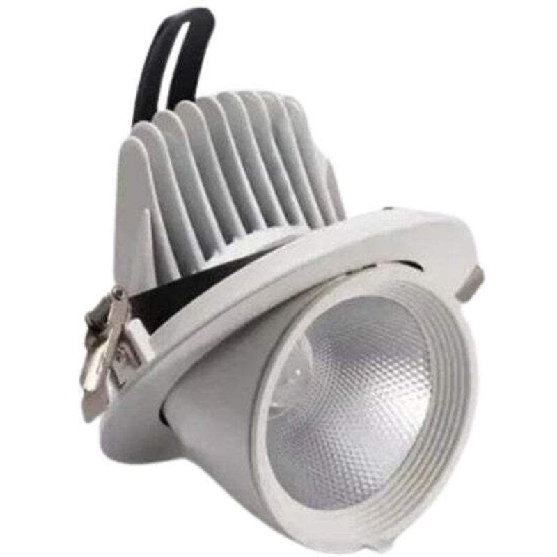Spot LED Rond Encastrable Orientable COB Blanc 30W - Blanc Froid 6000K - 8000K - SILAMP