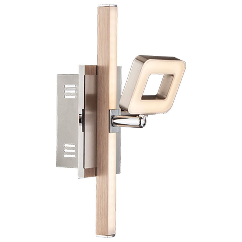 Globo Lighting - Applique murale orientable Applique murale avec interrupteur led éclairage d'escalier, chrome nickel mat, 1x led 6W 540Lm blanc