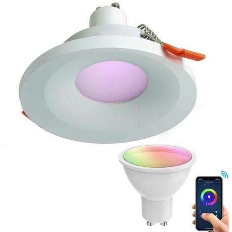 Spot LED encastrable 6W 'KOPPA' - Optique 24º - Coupe Ø 65mm - Faible UGR -  Température lumière:Blanc Chaud couleur:Blanc - Cdiscount Maison