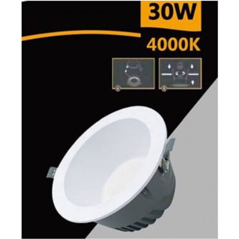 Spot Led Smd Encastré Rond 30w 3000lumen Lumière Blanche 6500k 4000k Gl-ag30