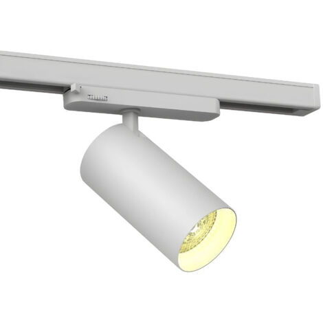 Spot LED sur Rail COB Triphasé 10W 36° Blanc Philips - Garantie