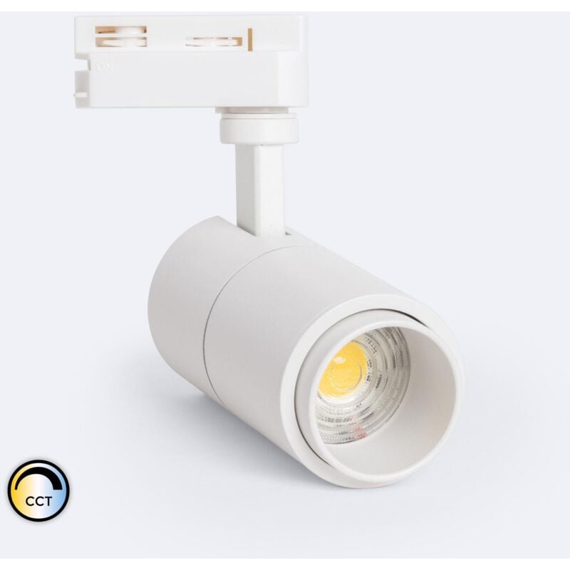 Spot LED sur Rail Monophasé 10W Pulyx Dimmable CCT Multi-angle 15-60º Blanc