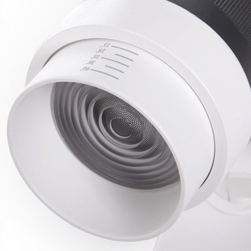 Greenice - clairage sur Rail led 30W 2 700Lm CRI90 6000ºK 'Athena' Monophasé Ouverture Variable 50 000H [GMD-FTL03-M-30-CW]