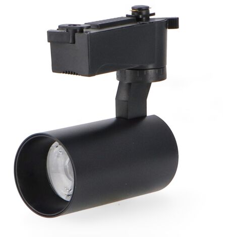 Spot LED sur Rail Noir Berna 12W Monophasé 3000K - Ledme - LM3110