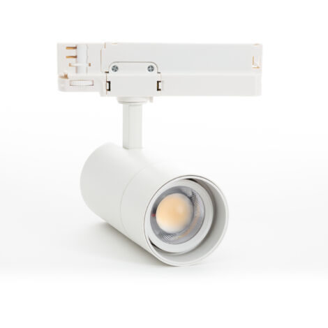 Spot LED sur Rail Triphasé 20W Wild CCT Sélectionnable Multi-Angle 24-60º Blanc