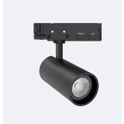 Spot LED sur Rail Triphasé 30W Fasano Dimmable Noir 4000K Blanc neutre