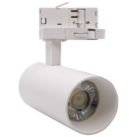 Spot LED sur Rail Triphasé CCT 20W 60° Blanc - 3000K/4000K/6500K - SILUMEN