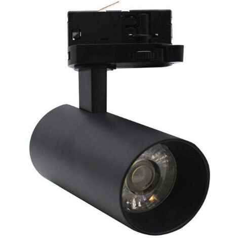 Spot LED sur Rail Triphasé CCT 20W 60° Noir - 3000K/4000K/6500K - SILUMEN
