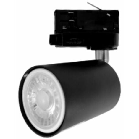 Spot LED sur rail Triphasé pour Ampoule GU10 - Noir - SILUMEN