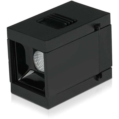 Spot LED V-TAC SMD sur rail magnétique 1 W 24 V UGR19 Noir Blanc naturel IP20 IRC90