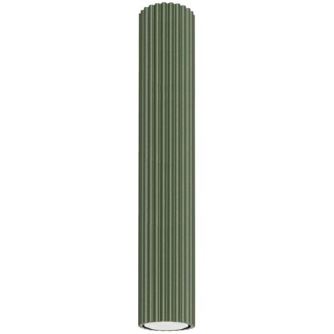 Spot Leuchte Decke Aluminium GU10 rund Ø 6,5 cm Aufputz Olivgrün Modern Lampe Deckenspot