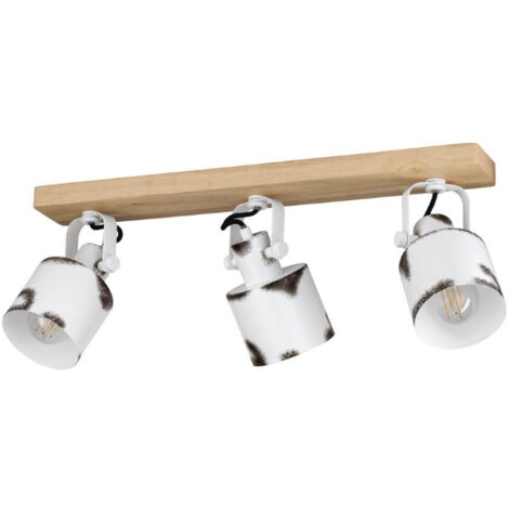 Spot Light Kilburn Wood Brown E27 3x40W L: 59 cm H: 17 cm Dimmable