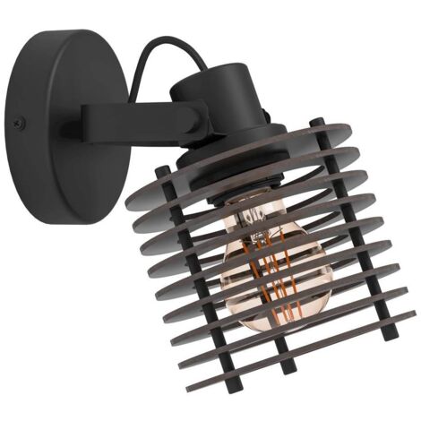 Spot Light Segovia Steel Schwarz E27 1x40W L: 13 cm H: 19,5 cm Dimmabile
