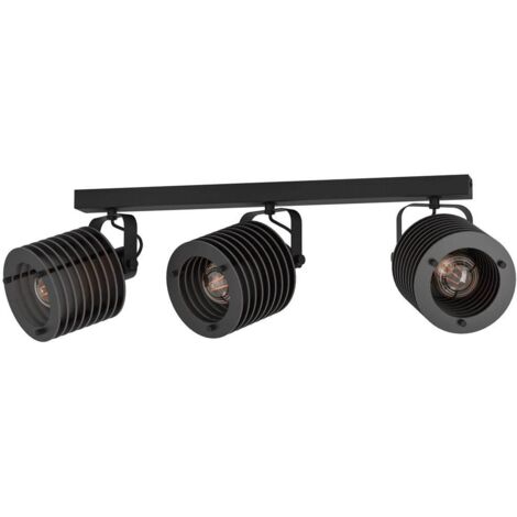 Spot Light Segovia Steel Schwarz E27 3x40W L: 57,5 cm H: 18,5 cm Dimmabile