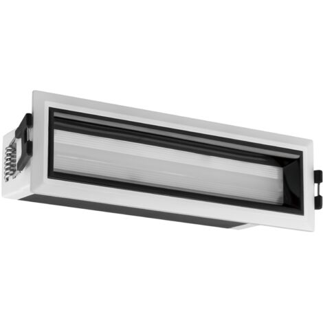 Spot Linéaire LED 7W Encastrable Neale CRI90 Coupe 140x35 mm 3000K Blanc / Noir Blanc chaud