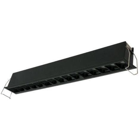 Spot linéaire LED encastré 30W - UGR18 - IRC90 - Puce OSRAM - - Blanc Neutre - Noir