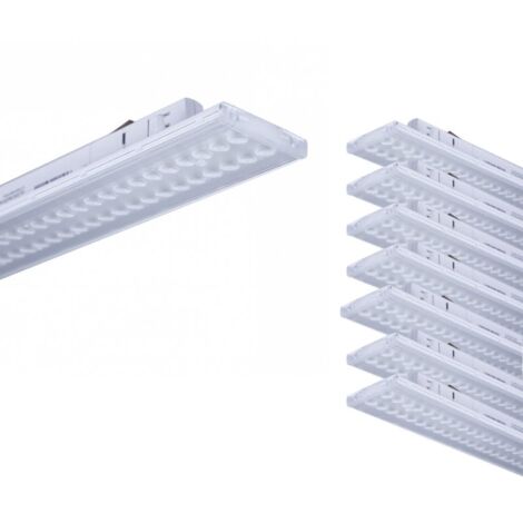Spot Linéaire LED sur Rail Triphasé 150cm Blanc - Puissance Ajustable CCT - 3000K/4000K/6000K (Pack de 8) - SILUMEN