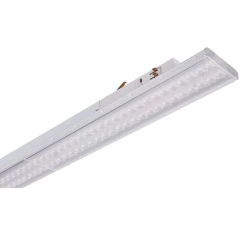 Spot Linéaire LED sur Rail Triphasé 60cm Blanc - Puissance Ajust